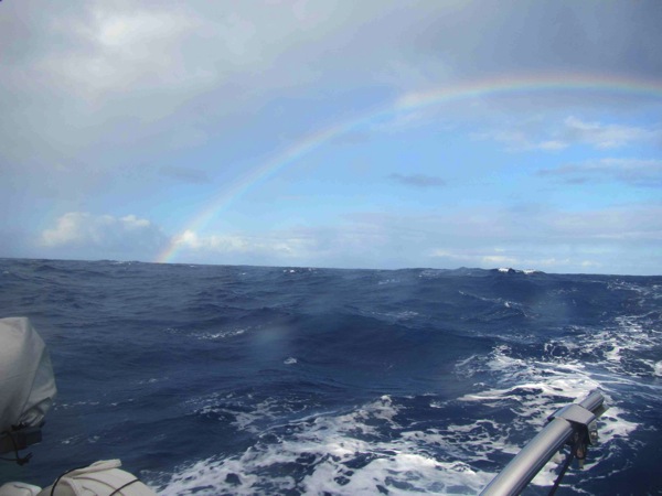 Sailing through a rainbow