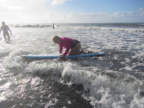 Surfing  Lyn falling
